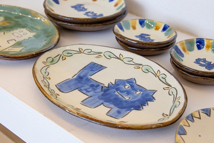 シーサーデザインのお皿