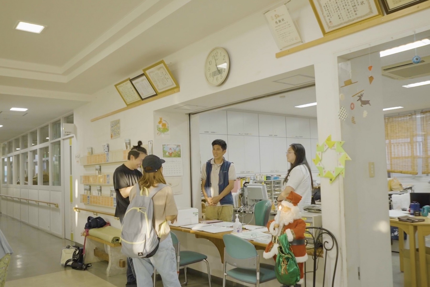 繁多川公民館のロビー