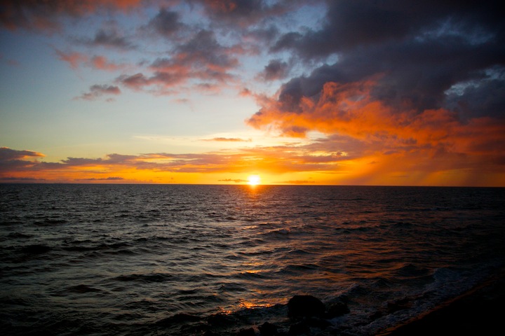 北谷町砂辺のサンセット