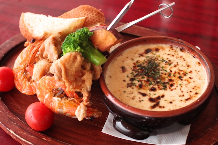 チーズフォンデュ風のカマンベール