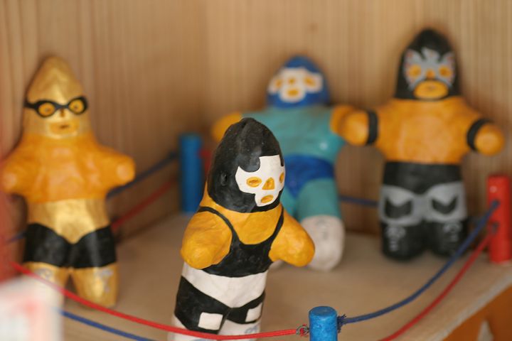 玩具ロードワークスのプロレスラー張子