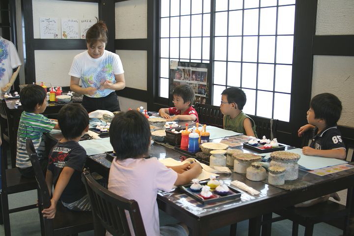 染め体験の様子