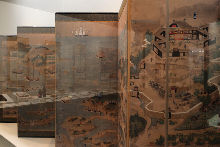 首里那覇港図屏風