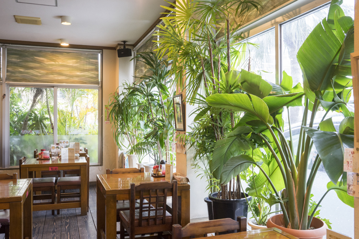 沖縄そば屋「あじゃず」の店内