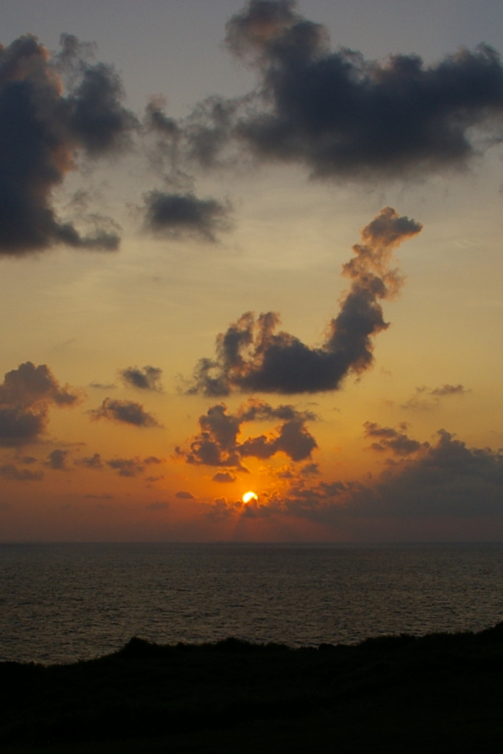 御神崎から見る夕日