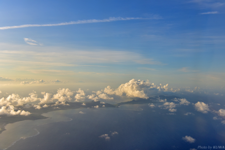 飛行機から石垣島