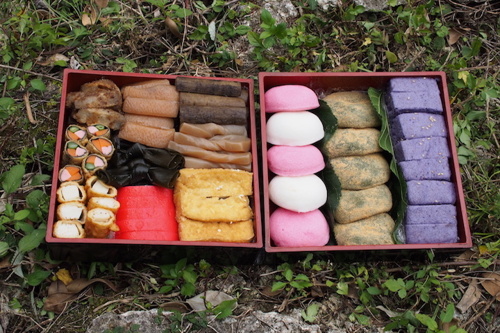 お供えした重箱料理