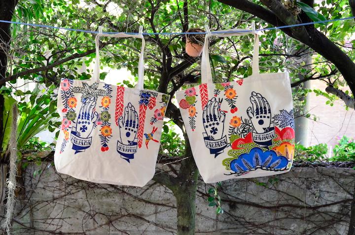 紅型のトートバッグ