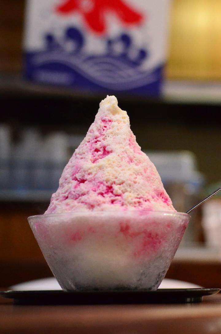 看板メニューの「アイスぜんざい」