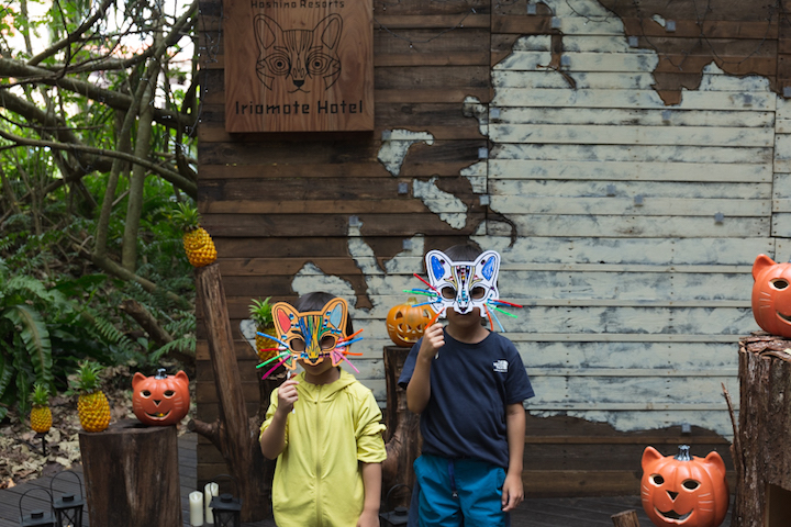 ハロウィンのお面作り