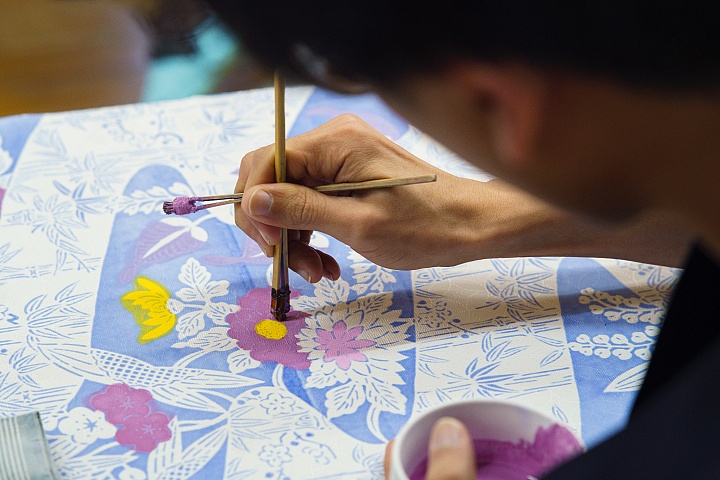 琉球紅型の制作