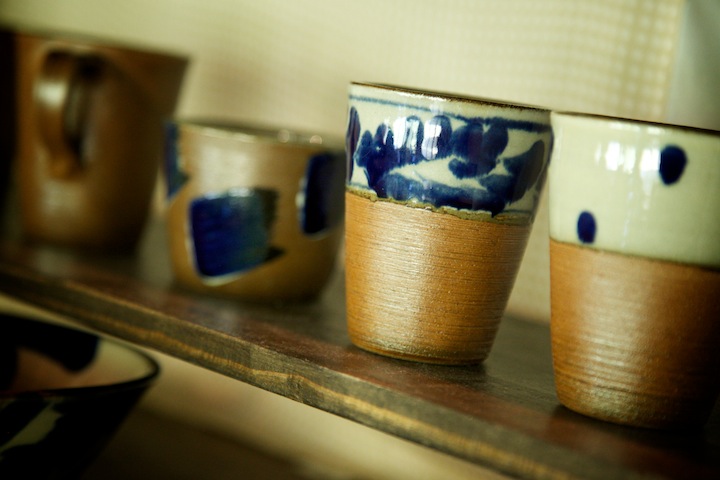 古民家カフェ「ハコニワ」のやちむん