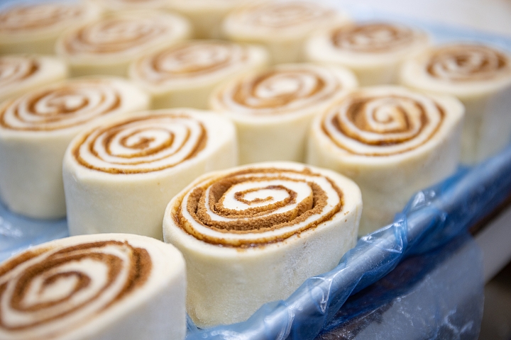 オーブンに入れる前のシナモンロール