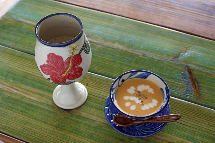 ンジンポタージュスープ、完熟バナナ黒糖スムージー