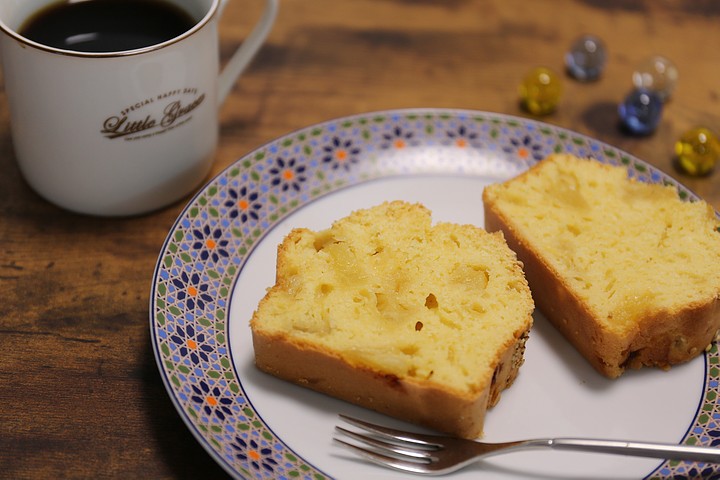 しっとりふわっ♪おうちで簡単に作れるスイーツレシピ「パイナップルパウンドケーキ」